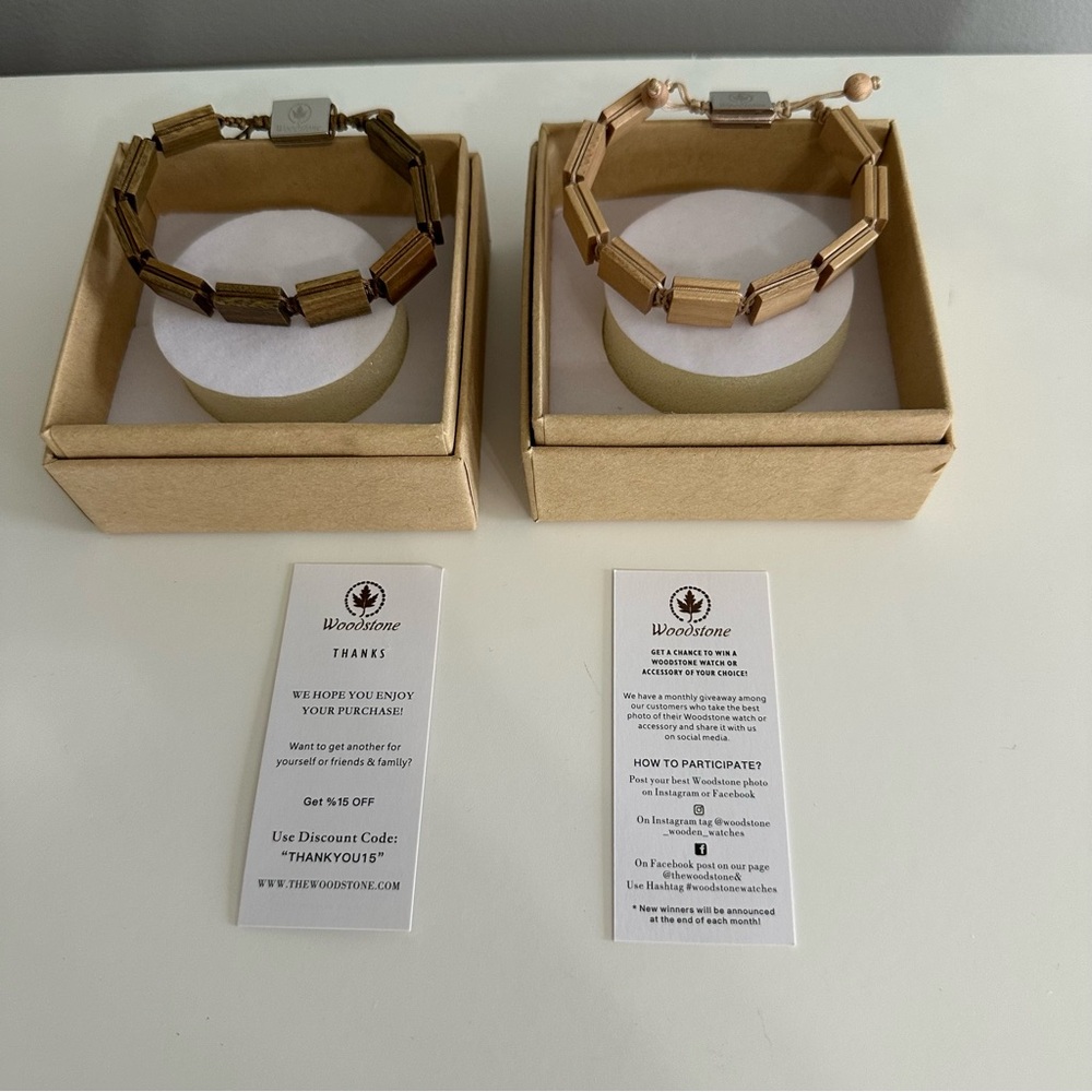 Woodstone Bracelet bundle Oasis Sandalwood and Oasis Maple